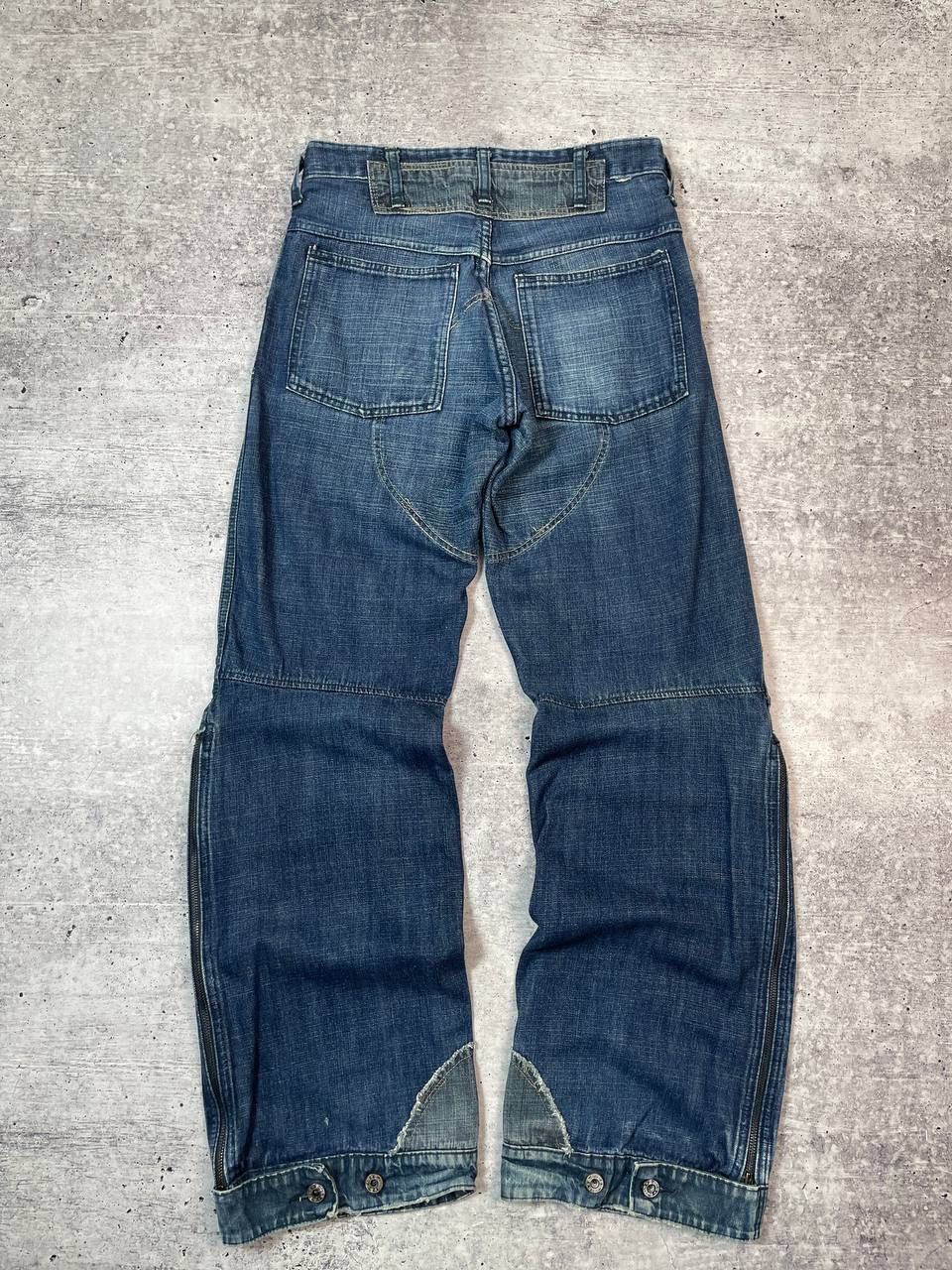 G-Star Vintage 00s G Star Raw Biker Concept Elwood Denim Jeans Y2K Size US 29 - 4 Thumbnail