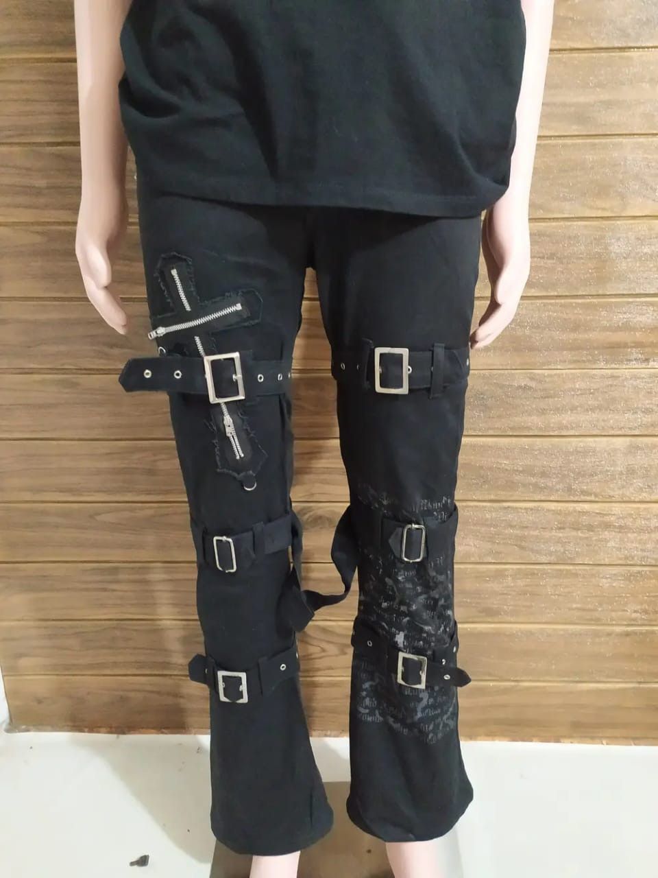 Other Keystation Bondage Flared/ Bootcut Punk Pants Size 29" - 8 Thumbnail
