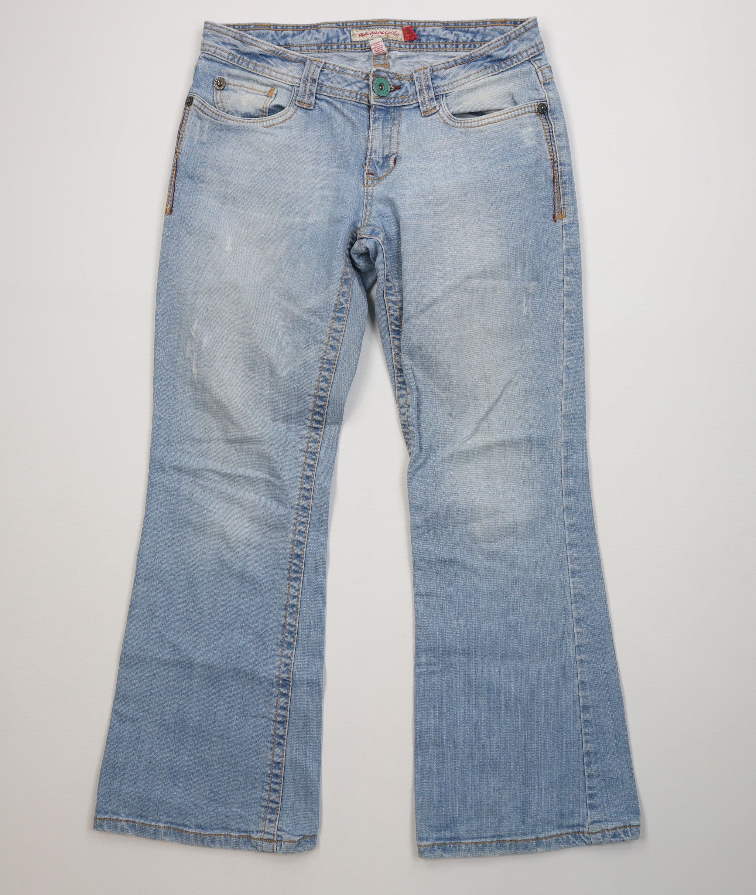 Aeropostale Vintage 90s Y2K Aeropostale Short Babydoll Skinny Jeans Size 28" / US 6 / IT 42 - 1 Thumbnail