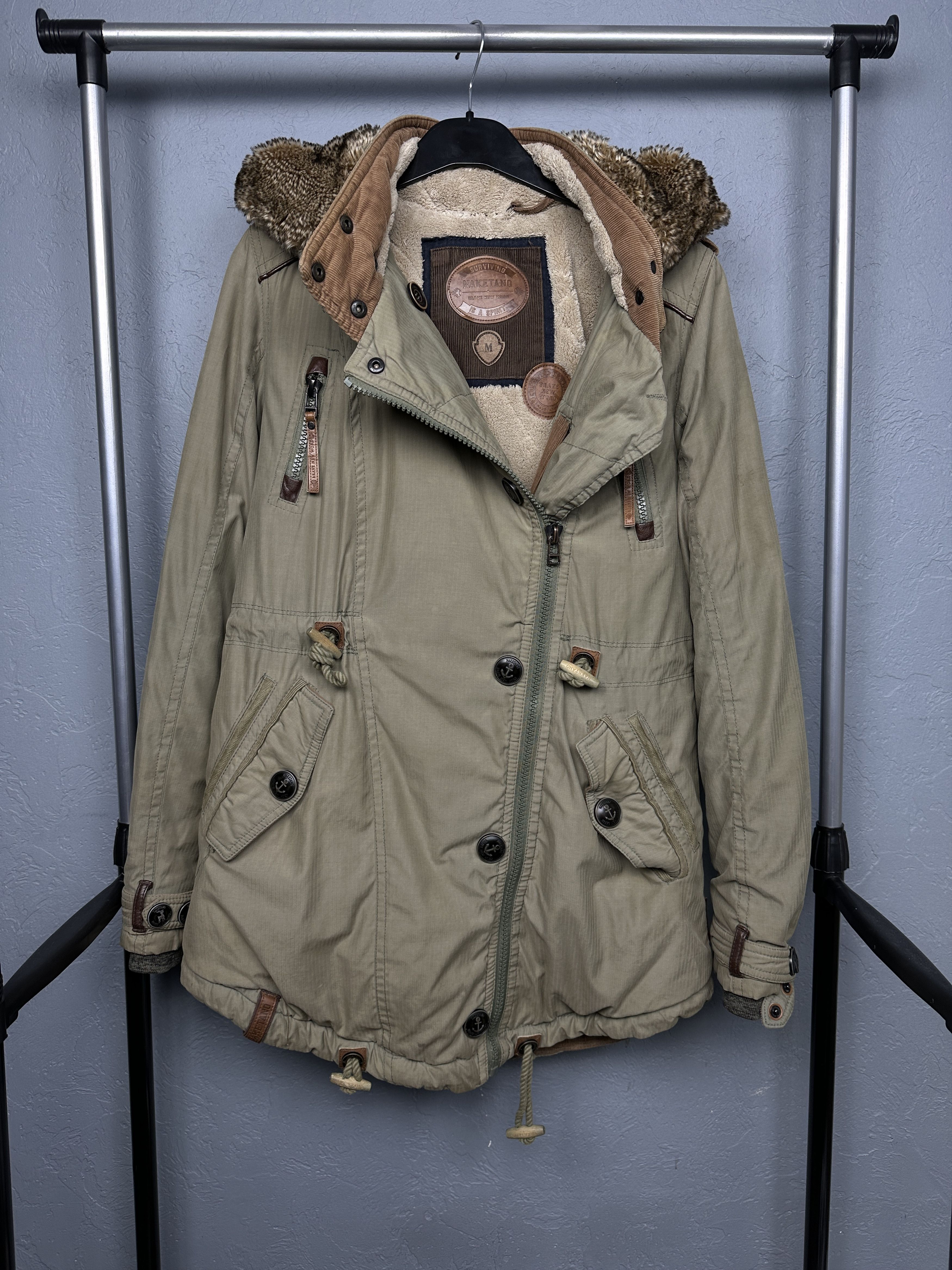 Naketano Naketano Womens Parka Jacket Fur Collar Size M / US 6-8 / IT 42-44 - 1 Thumbnail