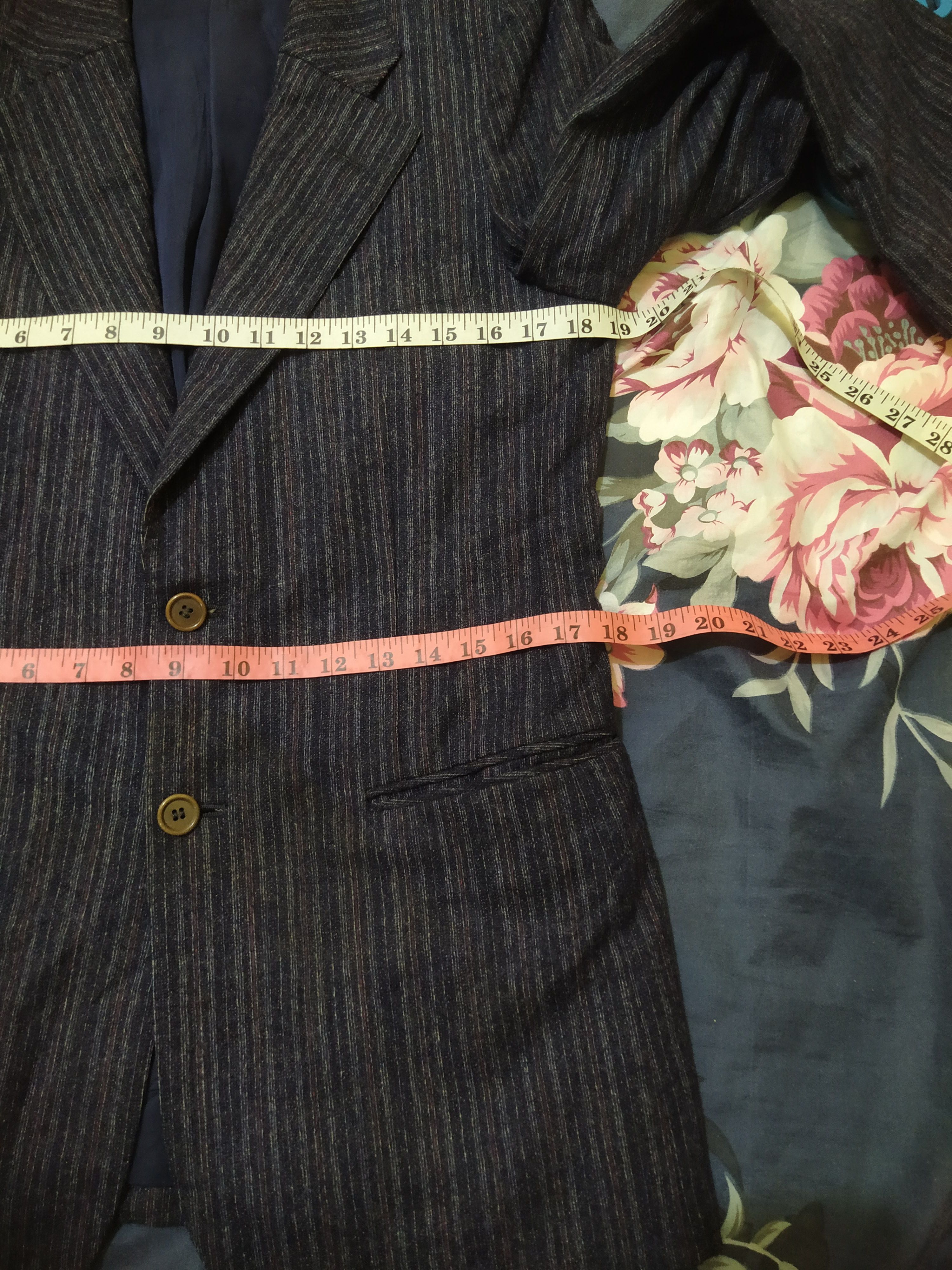 Saint Laurent Paris Vintage 90s Yves Saint Laurent Pinstripe Wool Blazer Size 40L - 12 Thumbnail