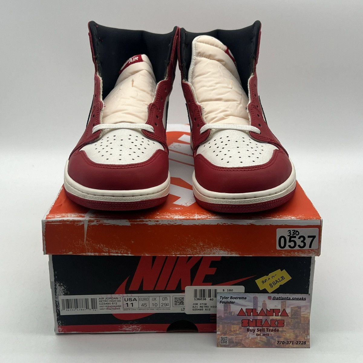 Nike Air Jordan 1 high Chicago lost & found Size US 11 / EU 44 - 2 Thumbnail