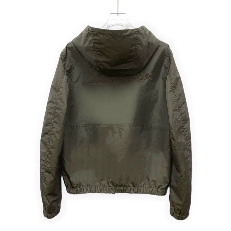 Dior Dior Dark green logo embroidered hooded zipper long-sleeve Size US M / EU 48-50 / 2 - 2 Thumbnail