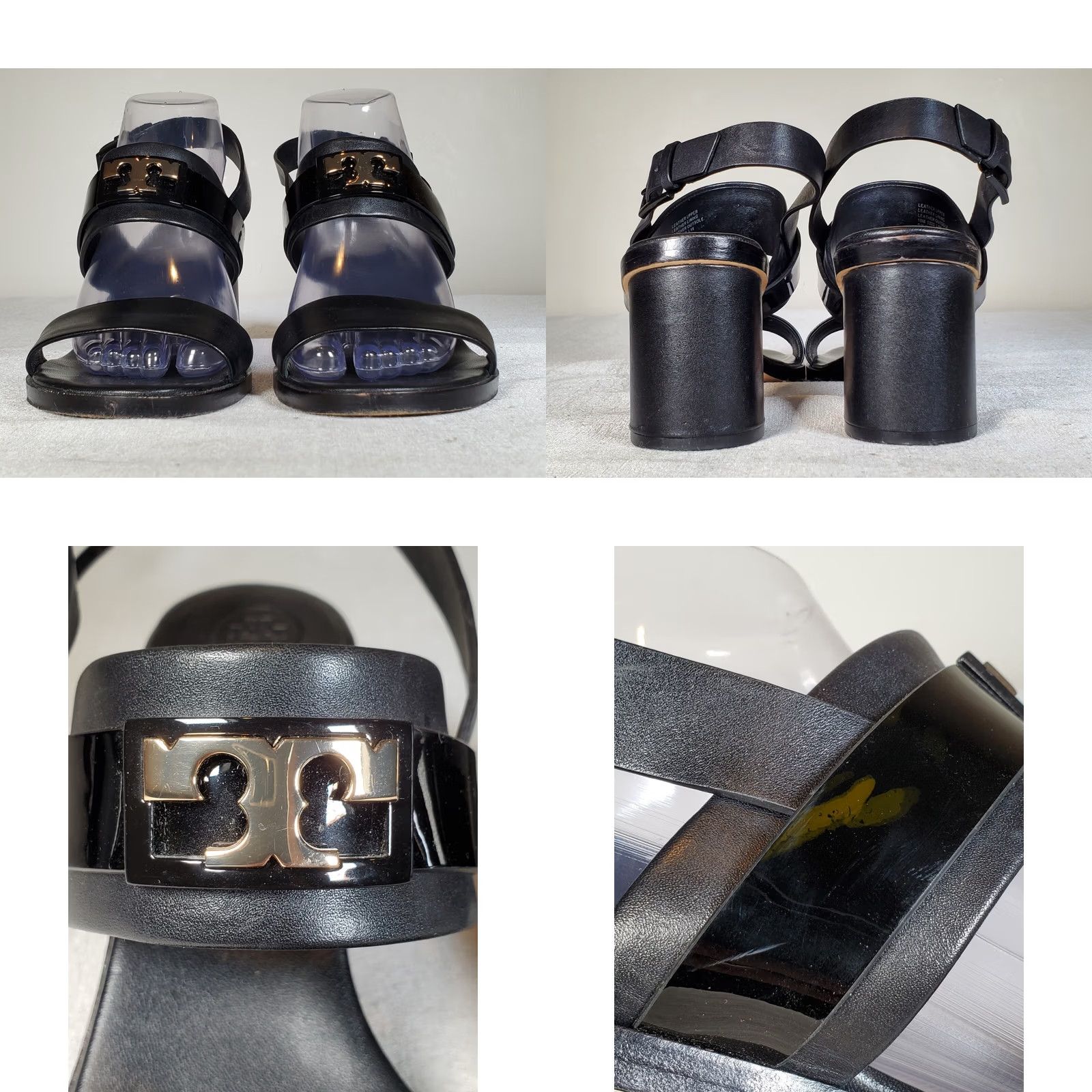 Tory Burch Tory Burch GiGi Slingback Block Heel Sandals Black Leather 10 Women US 10 M Strappy Buckle Logo Hardware Open Toe Casual Party/Cocktail Size US 10 / IT 40 - 8 Thumbnail