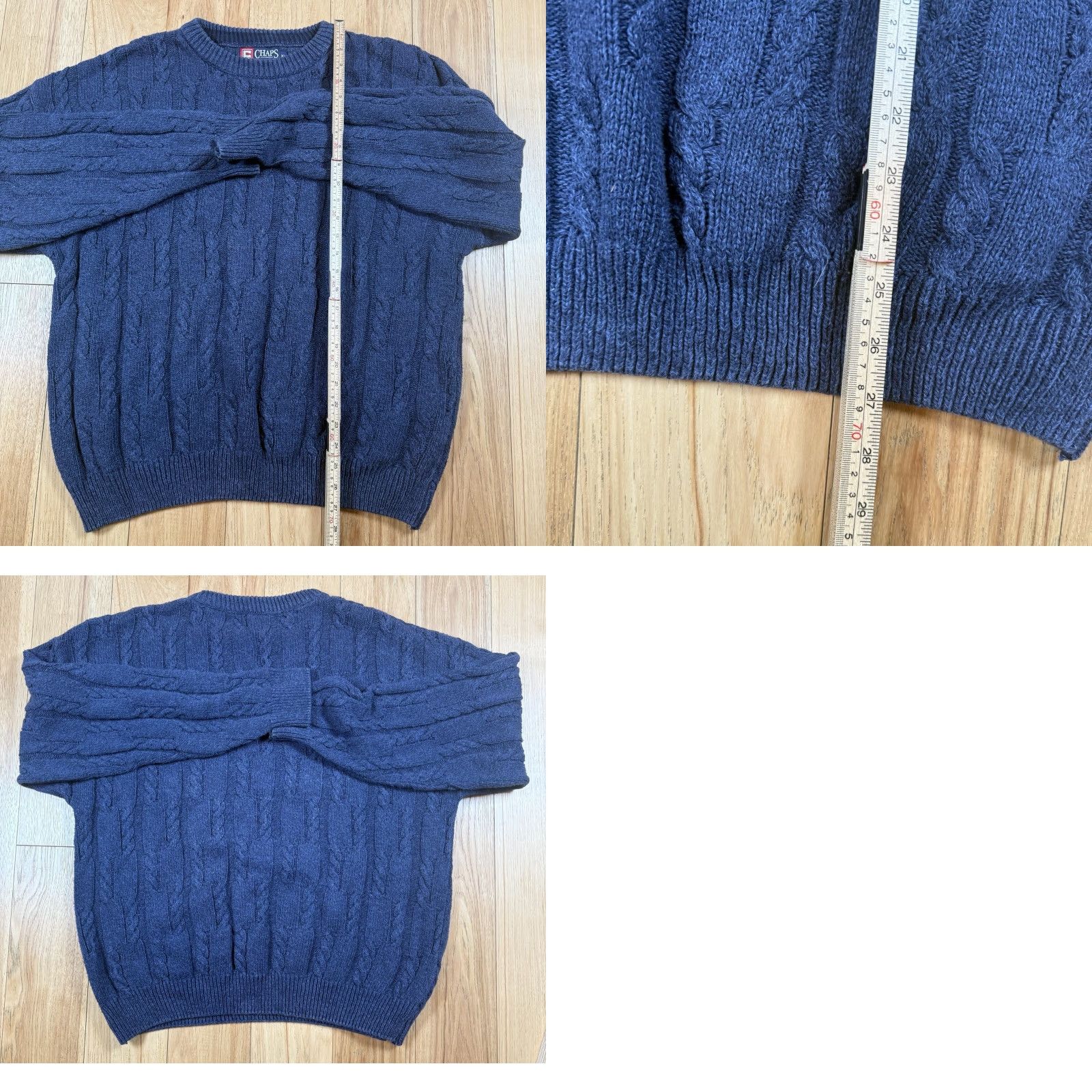 Ralph Lauren VINTAGE Ralph Lauren Sweater Mens XL Cable-Knit Logo Pullover Blue 90s USA Made Cotton Crest Knit Grandpa Classic Size US XL / EU 56 / 4 - 8 Thumbnail