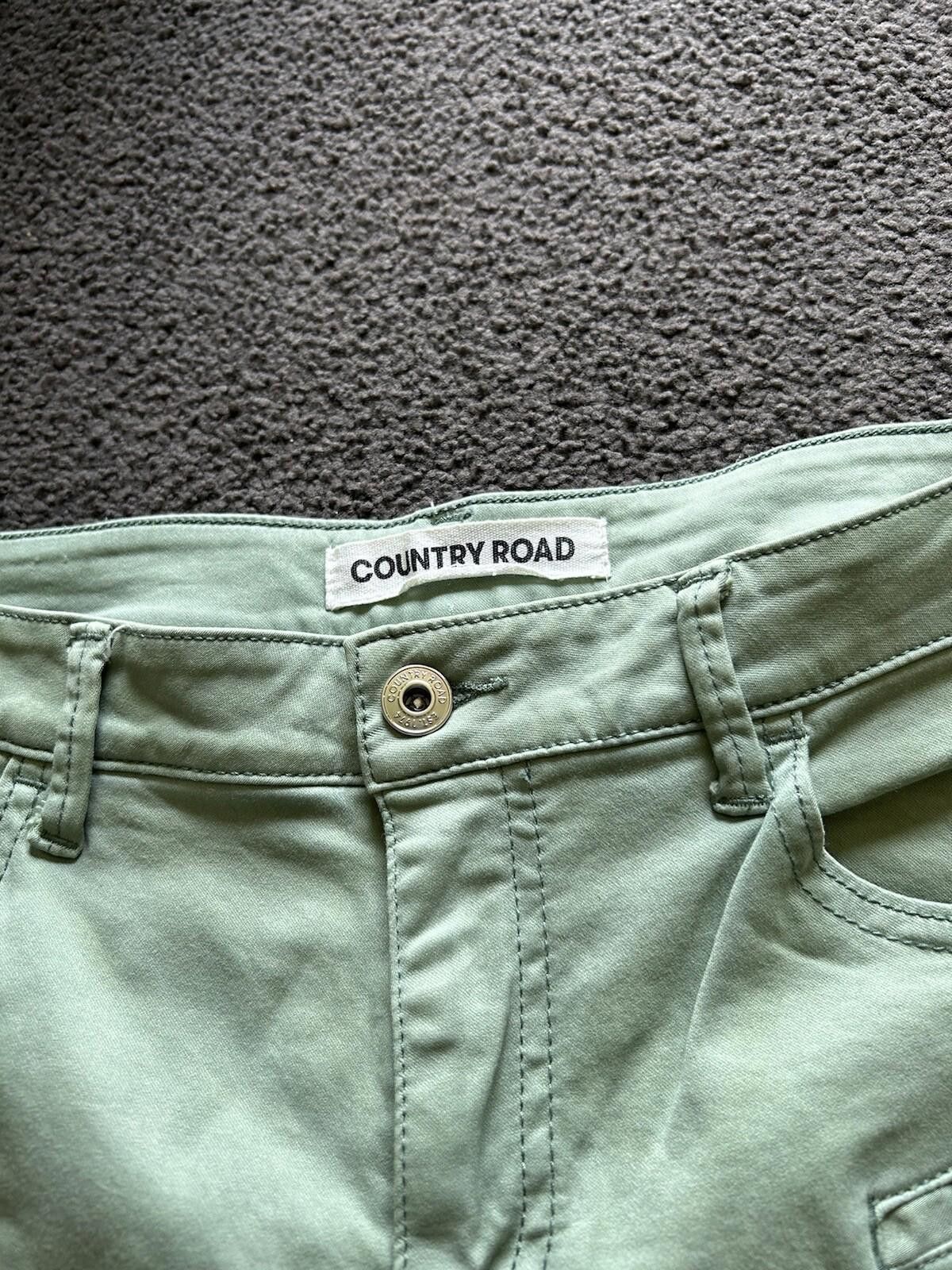 Country Road Country Road Skinny Crop Jeans Green Denim Mid Rise - Sz 9 Size 25" / US 0 / IT 36 - 3 Thumbnail