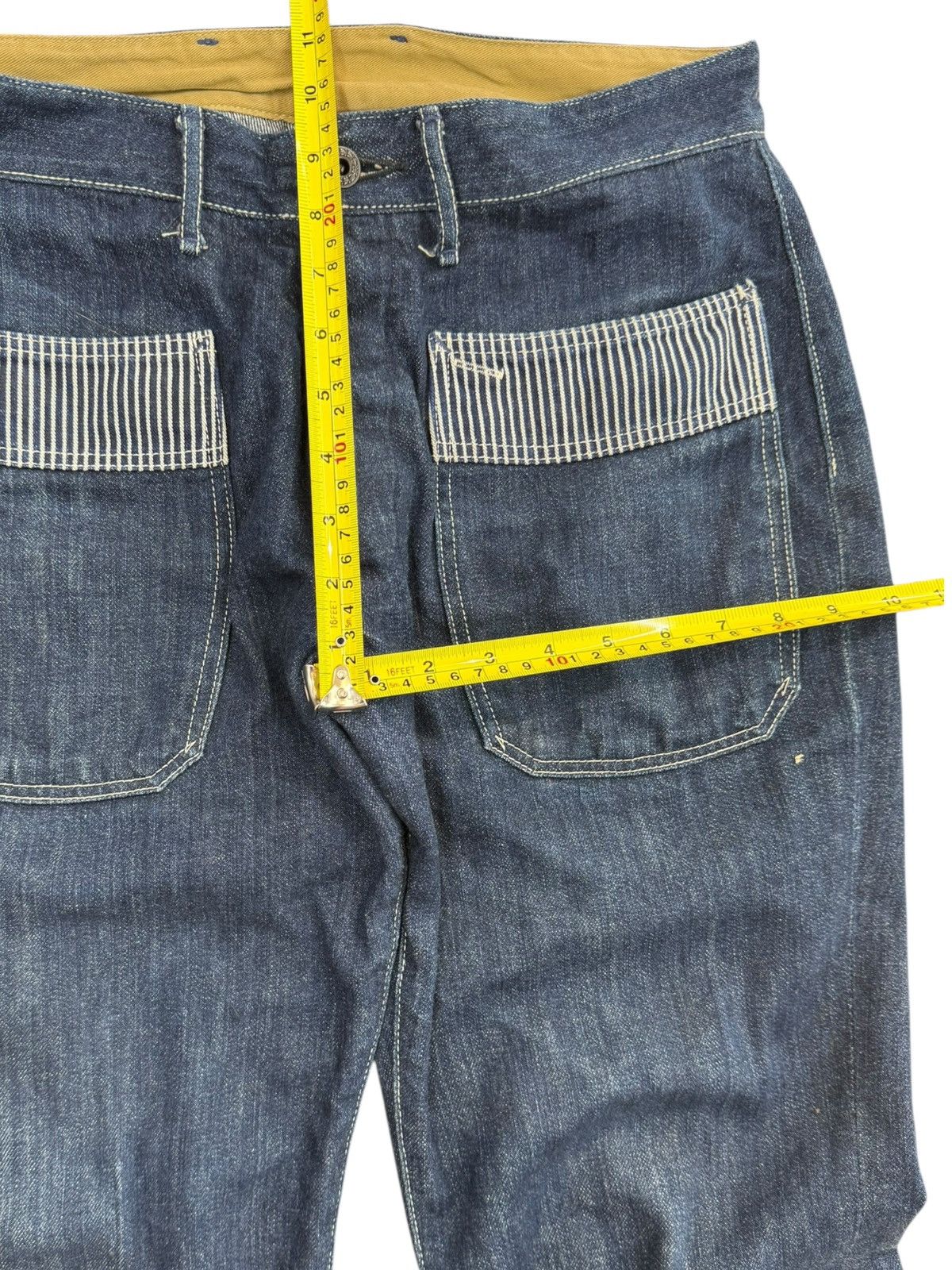 Kapital Rare‼️ Kapital Bush Pant Blue Wash Flaire Jeans Size US 30 / EU 46 - 9 Thumbnail