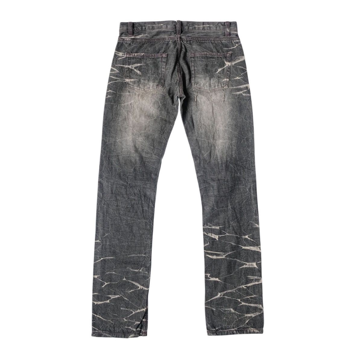 LOWBOX Lowbox black distressed ripped patchwork denim Size US 32 / EU 48 - 2 Thumbnail