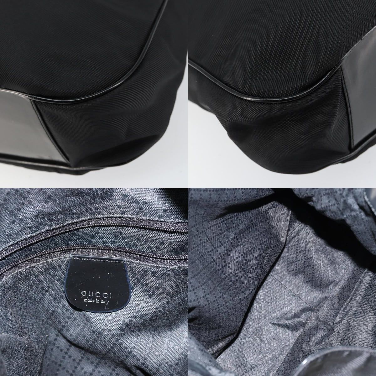 Gucci GUCCI Bamboo Handbag Nylon Black Silver 001 2404 001 2404 Size ONE SIZE - 11 Thumbnail