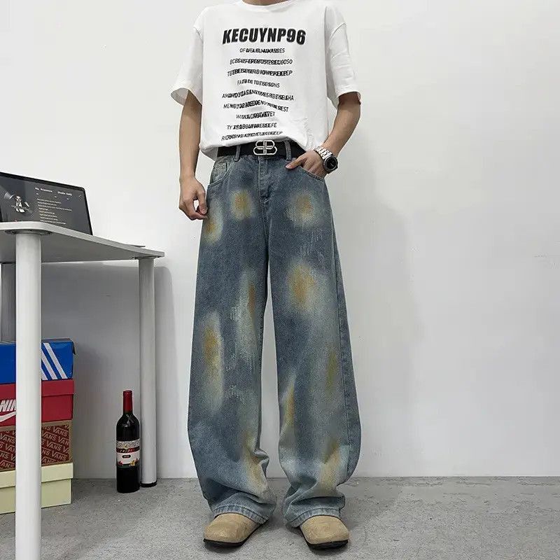 Japanese Brand Retro loose straight leg high street jeans Size US 32 / EU 48 - 6 Thumbnail