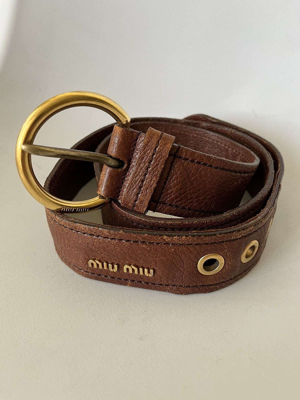 Miu Miu Unisex Leather Belt