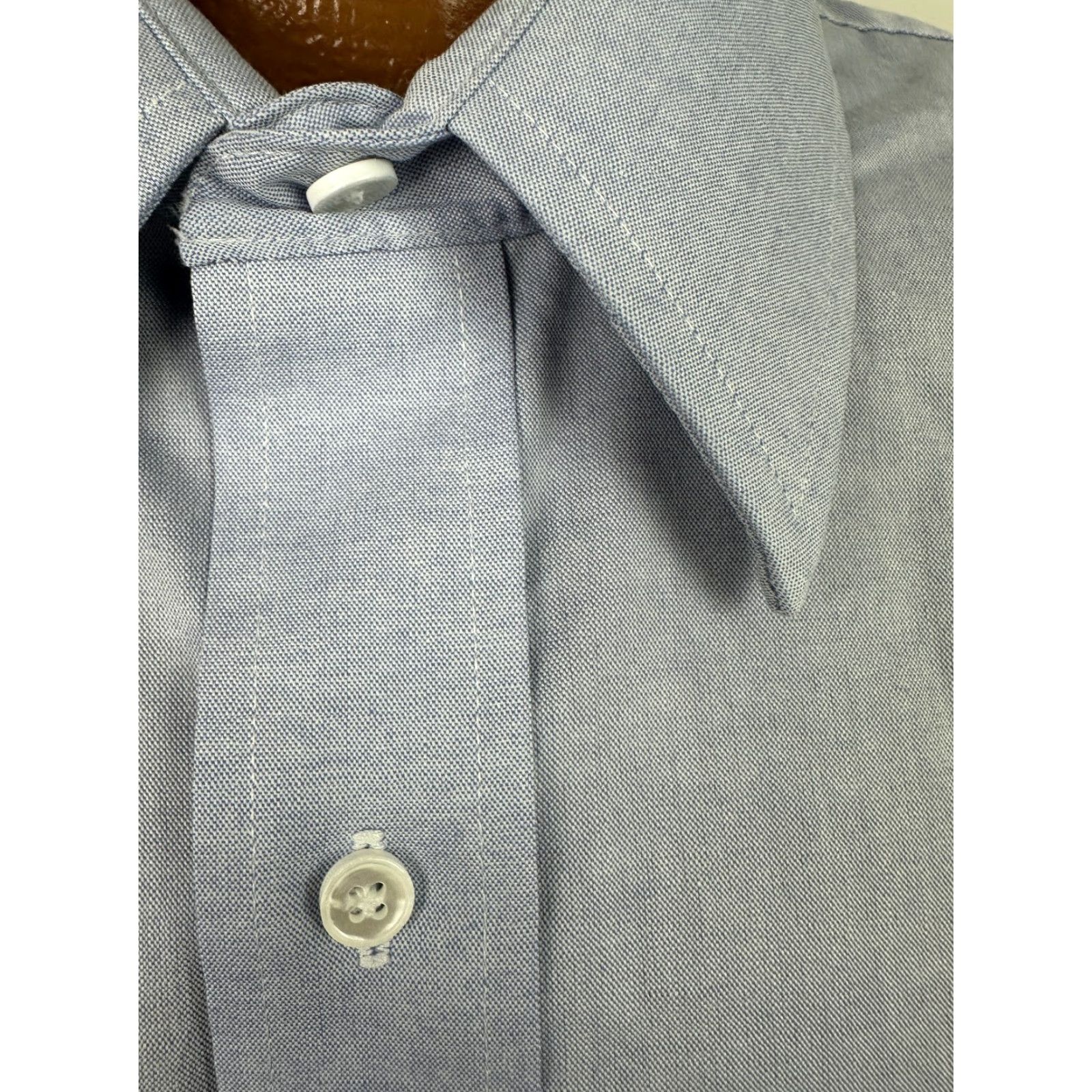 Roundtree & Yorke VINTAGE Roundtree & Yorke Oxford Shirt Men 2XL Button-Up Short Sleeve Blue 90s Wrinkle Resistant Pockets Preppy 90s Mens Size US XXL / EU 58 / 5 - 4 Thumbnail