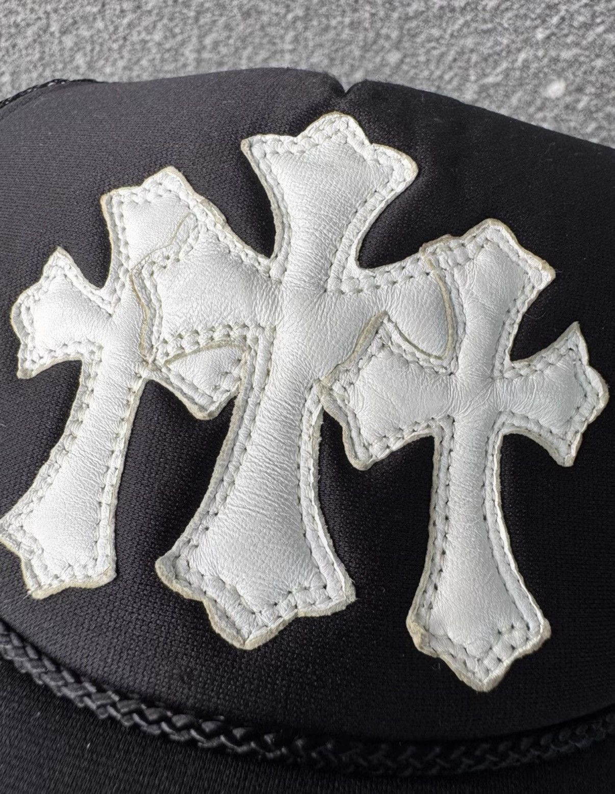 Chrome Hearts Chrome Hearts Cross Leather Patch Trucker Hat Size ONE SIZE - 3 Thumbnail
