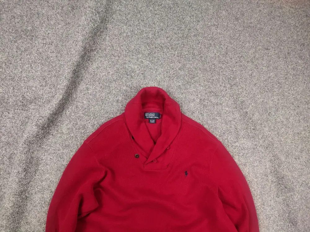 Polo Ralph Lauren Vintage Polo Ralph Lauren Logo Half-Buttoned Jumper Pullover Size US L / EU 52-54 / 3 - 1 Thumbnail