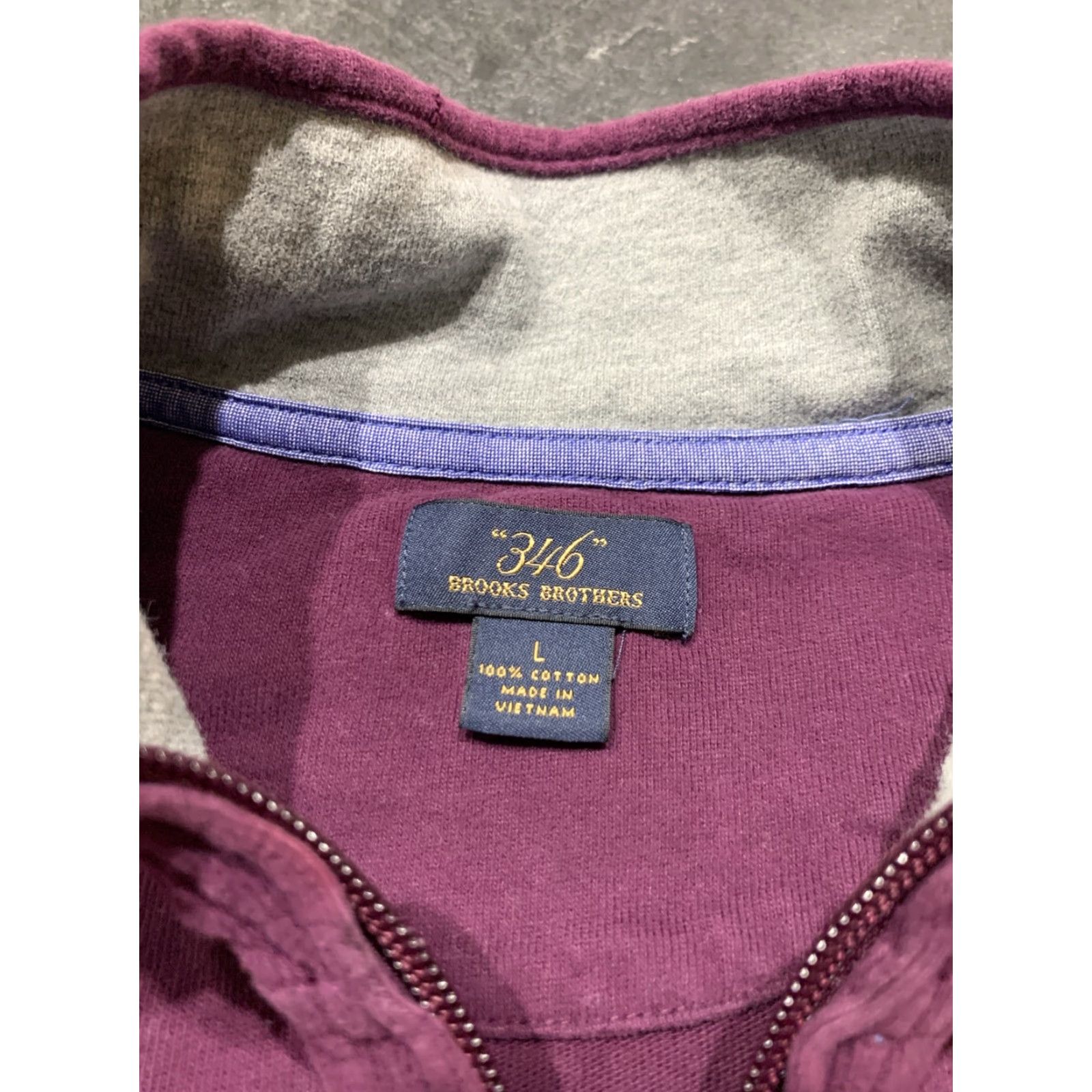 Brooks Brothers BROOKS BROTHERS 346 Fleece Pullover 1/4 Zip Neck Activewear Men Size L Maroon Size US L / EU 52-54 / 3 - 6 Thumbnail