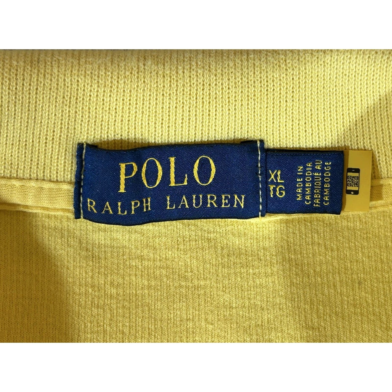 Polo Ralph Lauren Polo Ralph Lauren Sweater Mens XL Yellow 1/4 Zip Pullover Knit Cotton Preppy Casual Size US XL / EU 56 / 4 - 7 Thumbnail