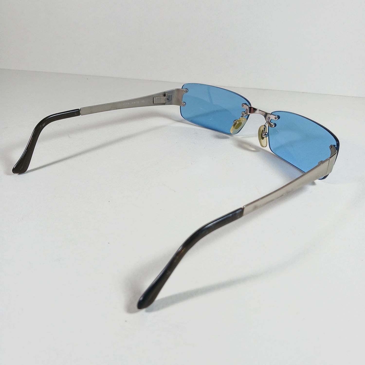 Moschino Moschino M3111-S Silver Metal Rimless Sunglasses Blue Lenses Size ONE SIZE - 12 Thumbnail