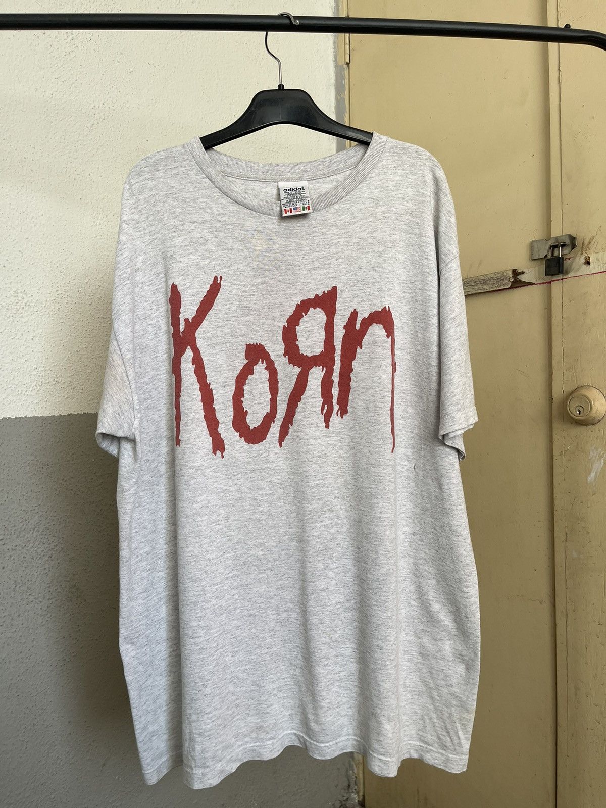 Band Tees Rare Vintage Korn Adidas Spellout Logo Tee Size US L / EU 52-54 / 3 - 1 Thumbnail