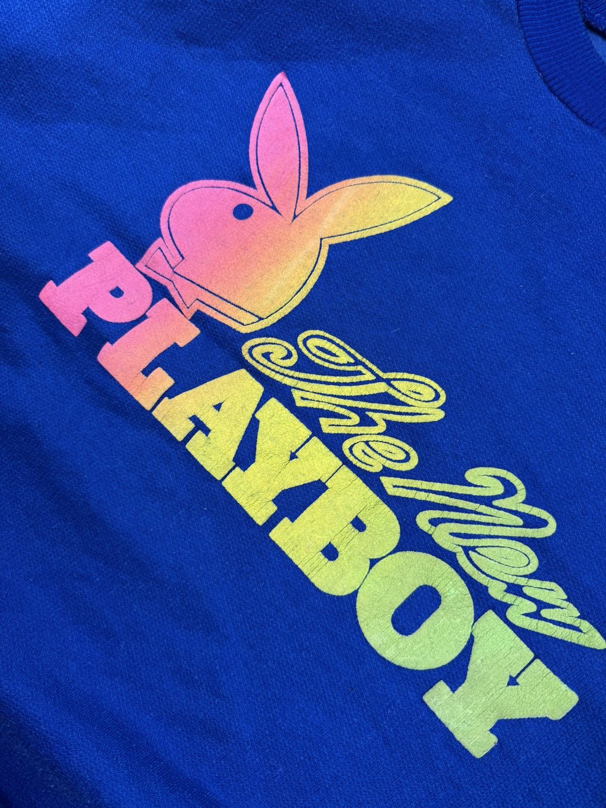 Playboy × Vintage Rare Vintage 80s The New Playboy rainbow logo sweatshirt Size US L / EU 52-54 / 3 - 5 Thumbnail