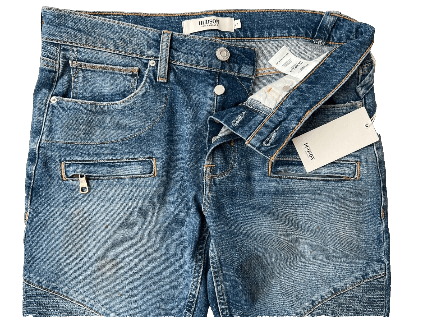Hudson Hudson Denim Blinder Biker V2 Skinny Jeans Matador ( 33 ) Size US 33 - 4 Thumbnail
