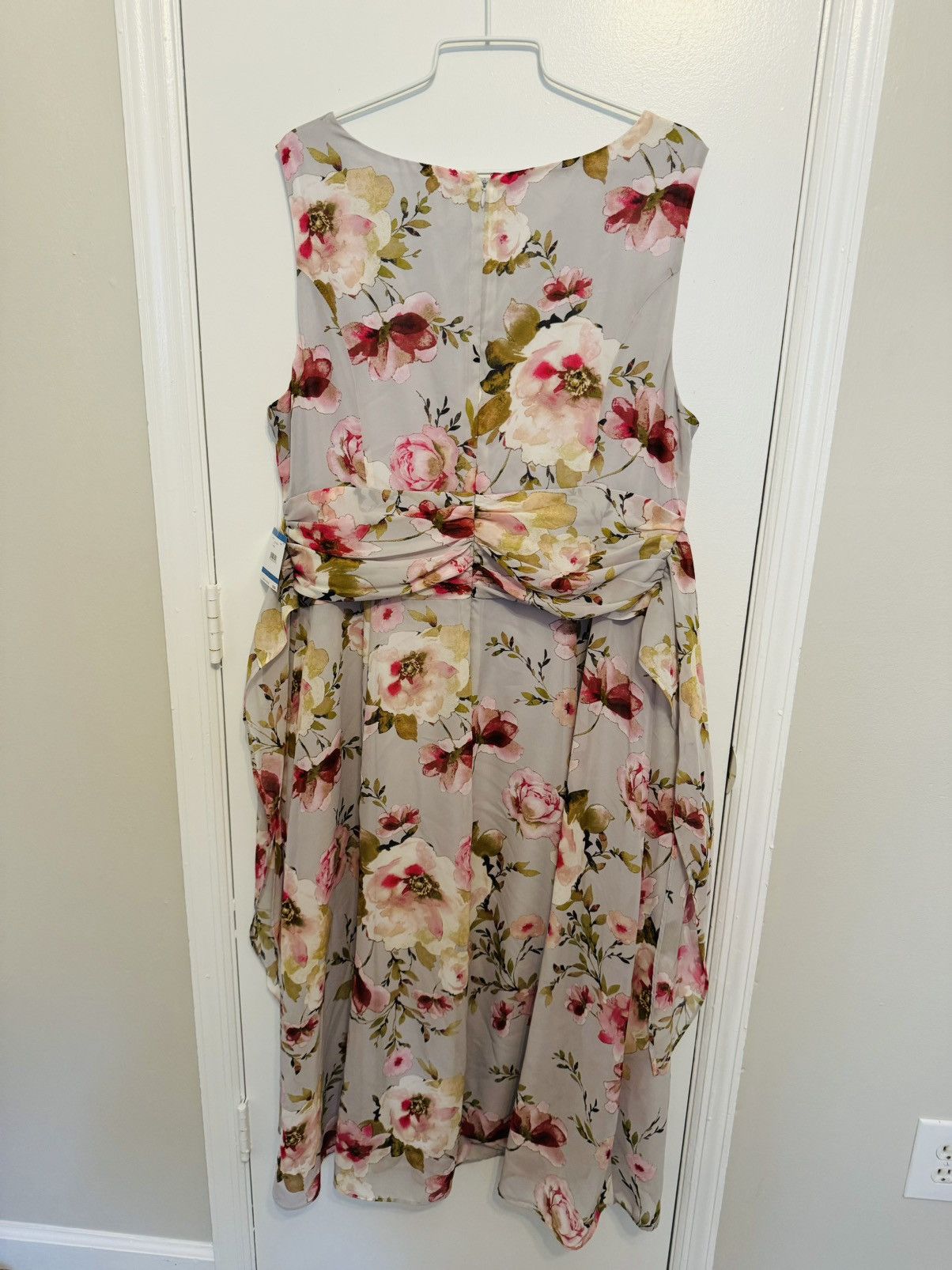 Anne Klein Anne Klein Silver Floral Multi Colored Dress XL Size XL / US 12-14 / IT 48-50 - 3 Thumbnail