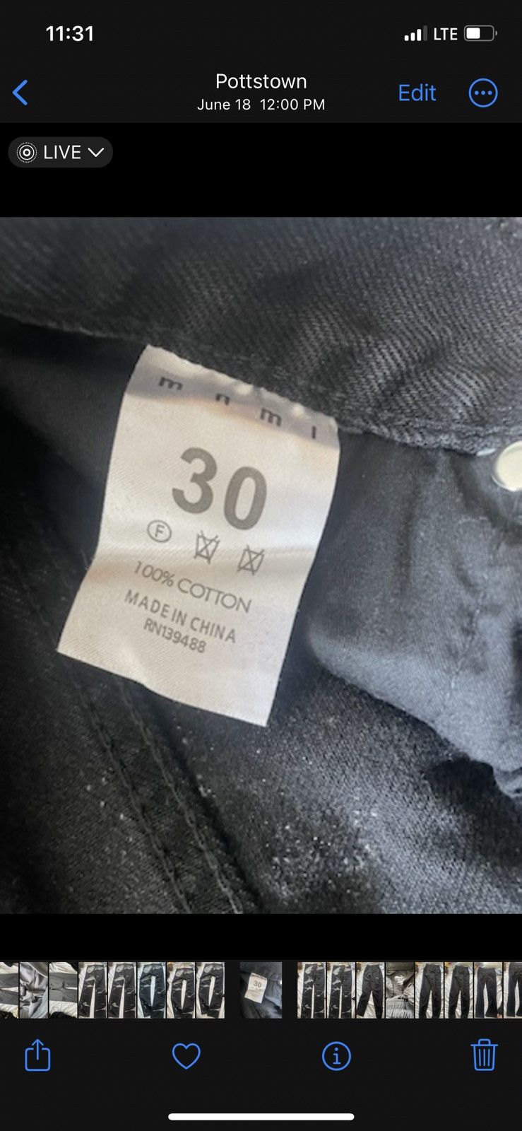 MNML × Vintage Black bleached jeans vintage Size US 30 / EU 46 - 4 Thumbnail