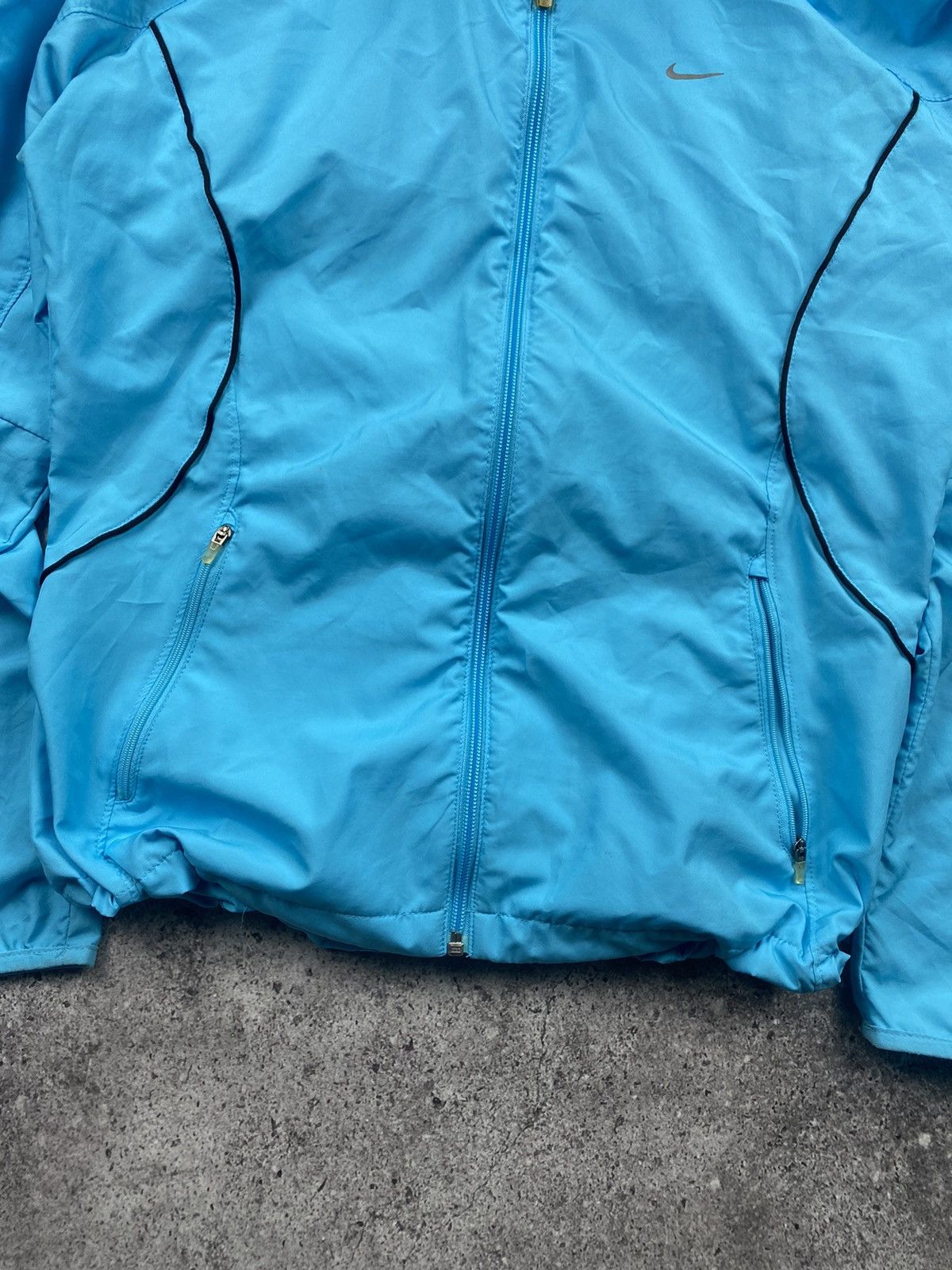 Nike × Vintage Vintage Nike Y2K light blue swoosh drill windbreaker 00’s Size US M / EU 48-50 / 2 - 4 Thumbnail
