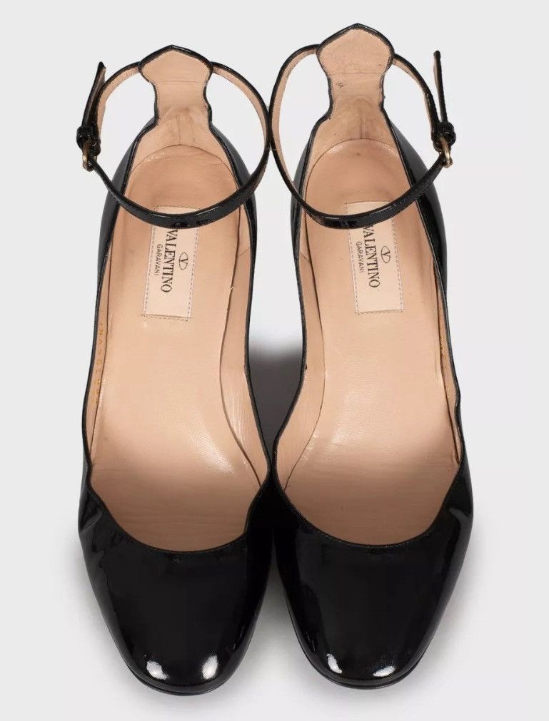 Valentino Valentino Tan-Go Leather Shoes Black Size US 6 / IT 36 - 2 Thumbnail