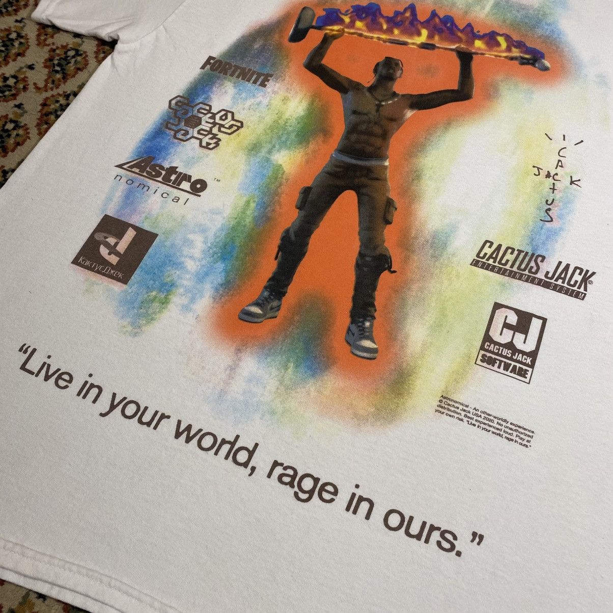 Travis Scott Travis Scott Cactus Jack Rage Emote Tshirt Size US M / EU 48-50 / 2 - 3 Thumbnail