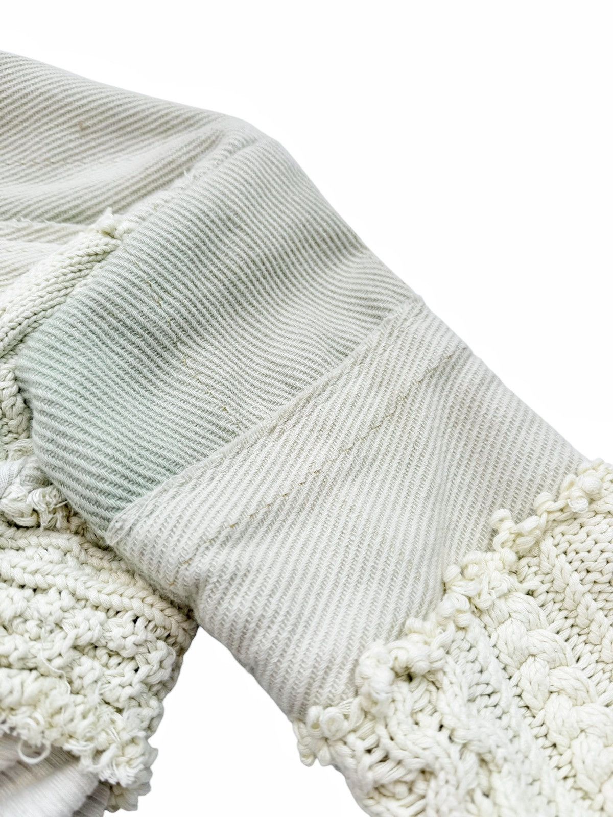 Greg Lauren Mint Cropped Fisherman GL1 Kimono Knit Patchwork Size US S / EU 44-46 / 1 - 10 Thumbnail