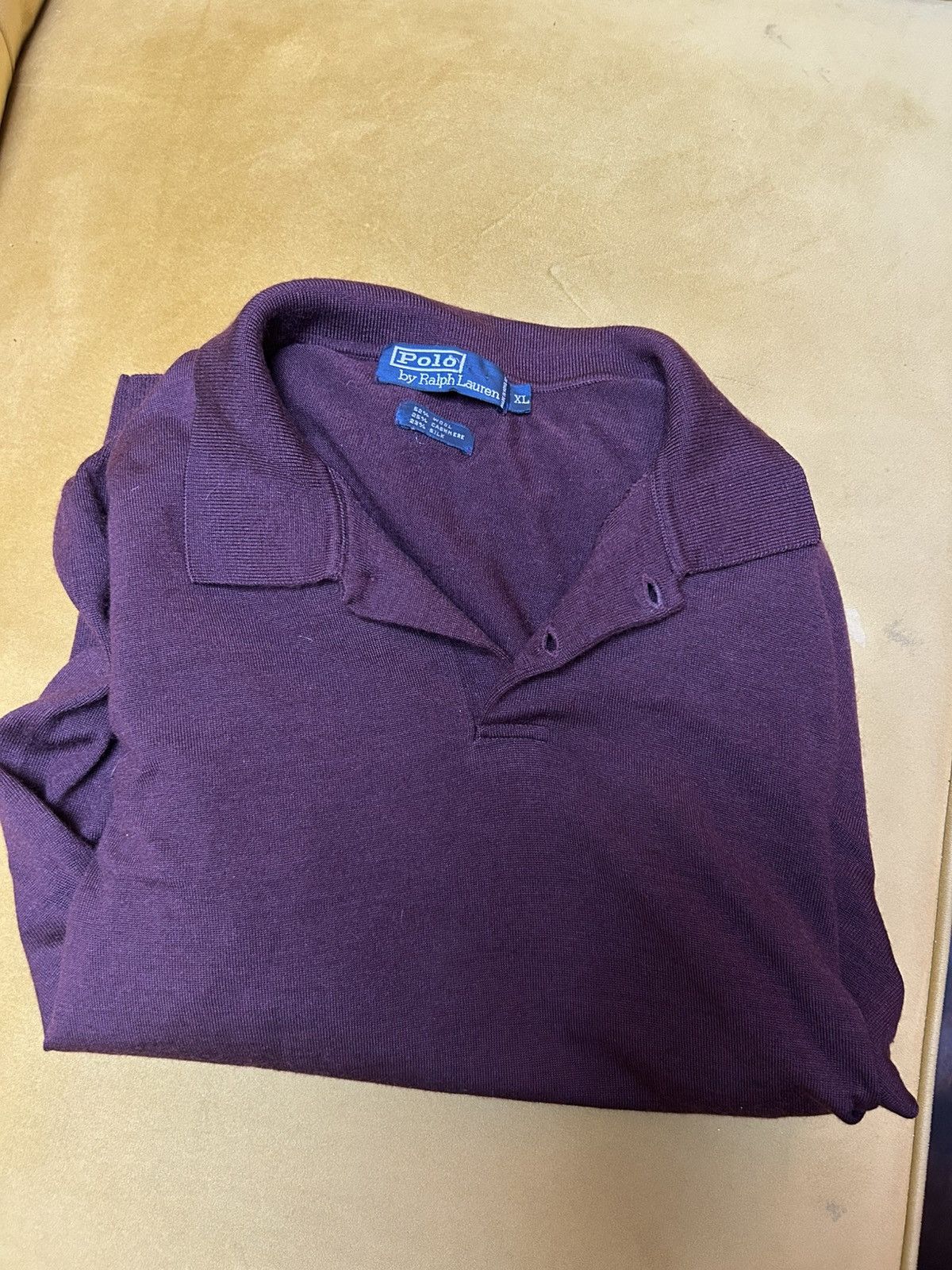 Polo Ralph Lauren Silk cashmere wool blend long sleeve ralph lauren polo Size US L / EU 52-54 / 3 - 1 Thumbnail