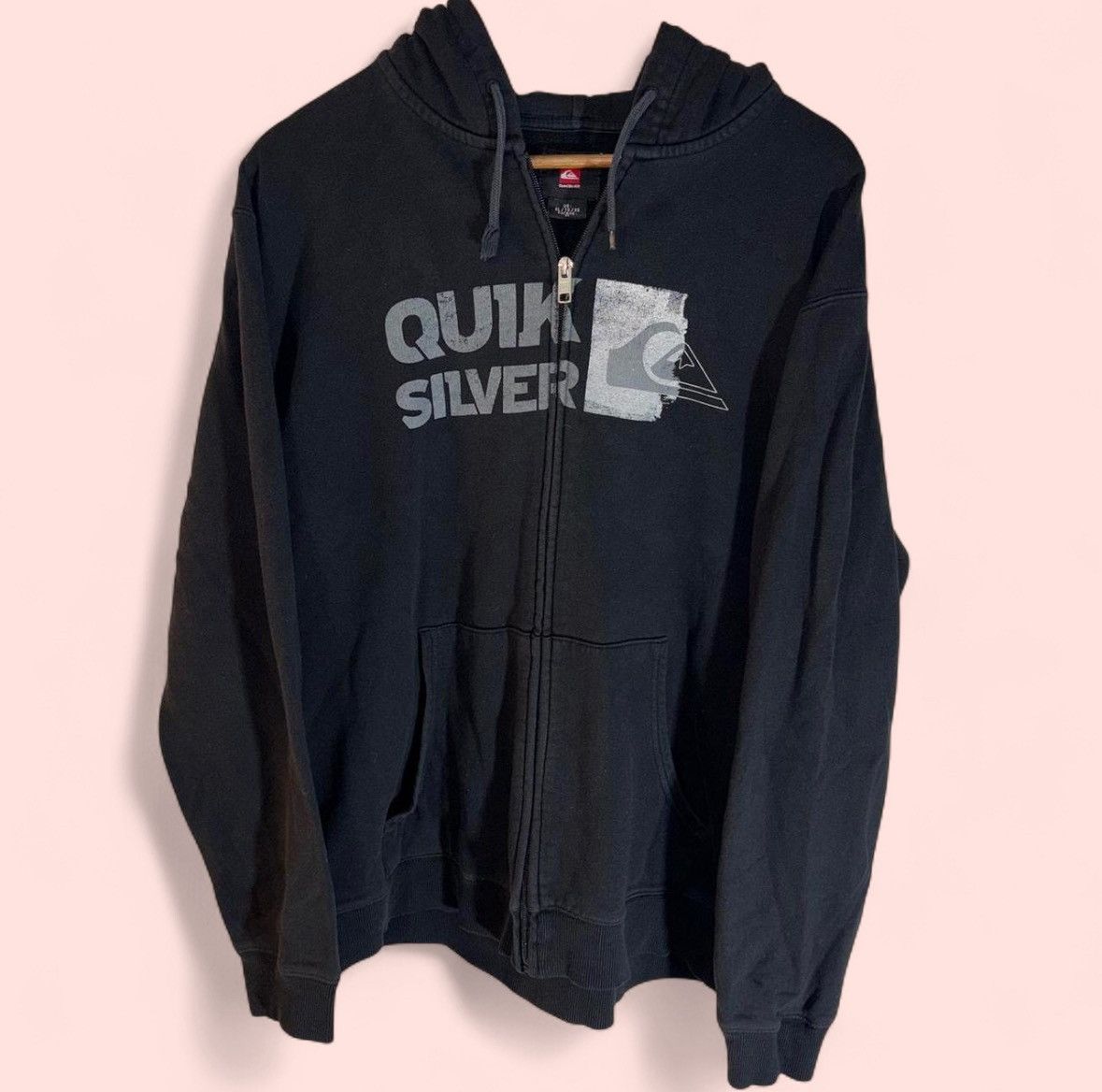 Quiksilver y2k QUIKSILVER 2000s Zip Up Adult XL Hoodie Skater Size US XL / EU 56 / 4 - 1 Thumbnail