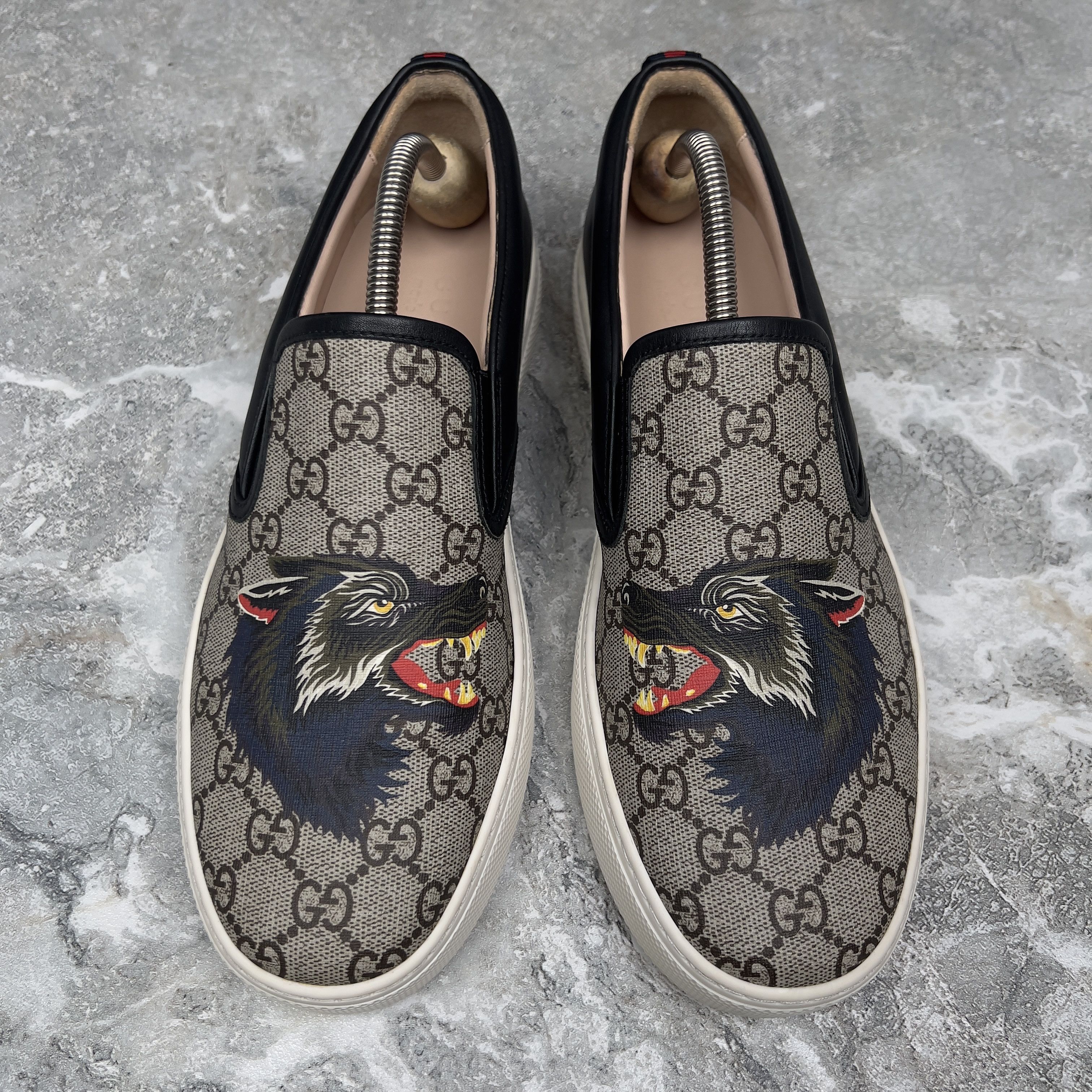 Gucci Gucci Dublin Wild Wolf GG Supreme Slip-On Leather Size US 9 / EU 42 - 4 Thumbnail