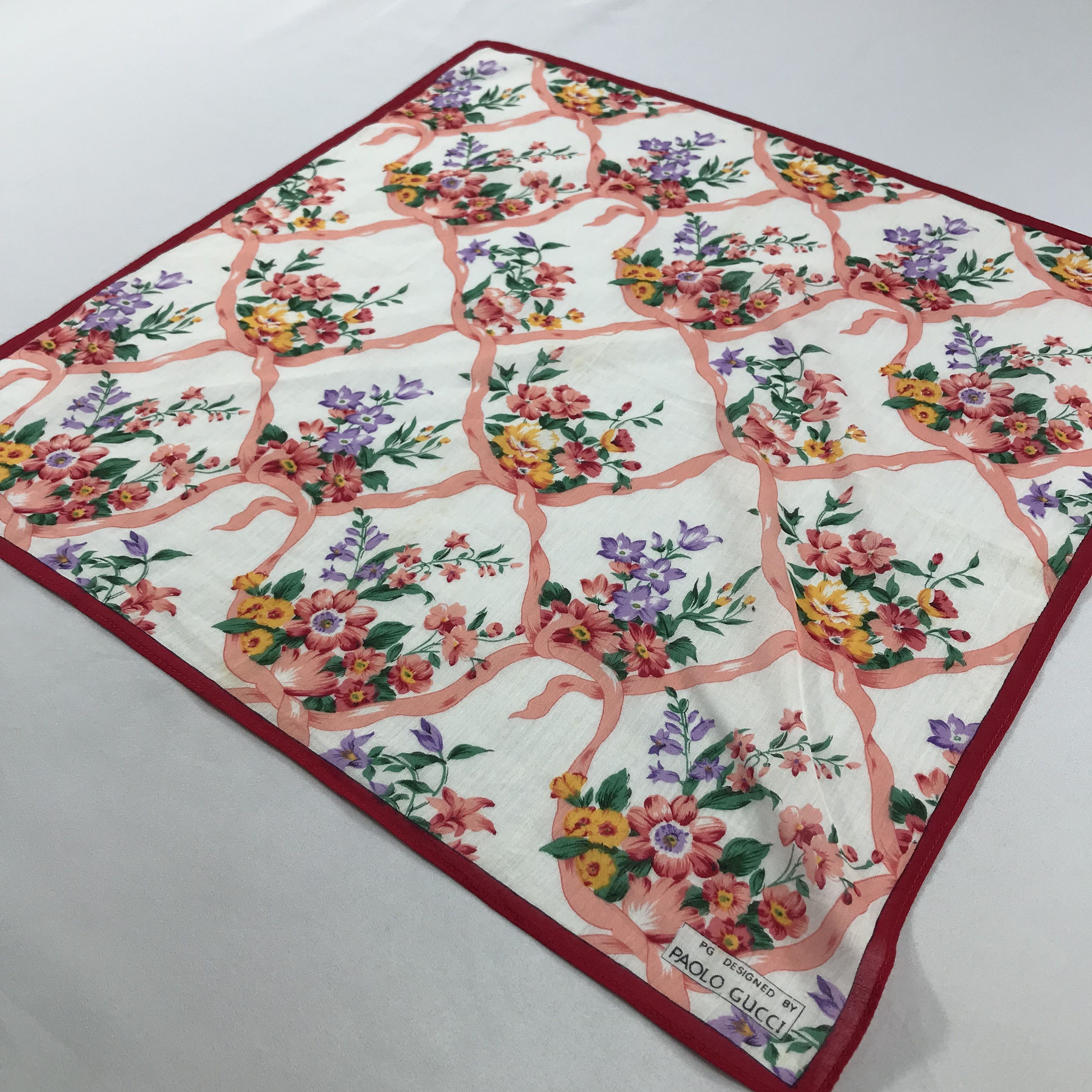 Paolo Gucci × Vintage Paolo Gucci Bandana / Handkerchief / Neckerchief - S2501 Size ONE SIZE - 2 Thumbnail