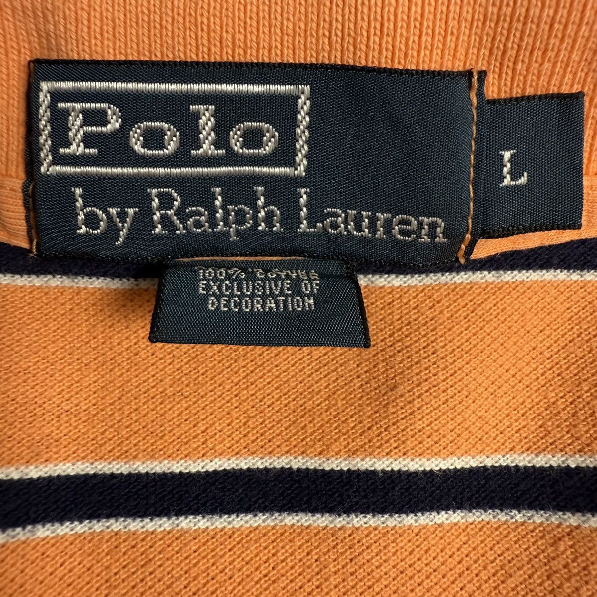 Polo Ralph Lauren Mens Orange & Navy Polo Ralph Lauren Polo Tshirt size Large Size US L / EU 52-54 / 3 - 3 Thumbnail