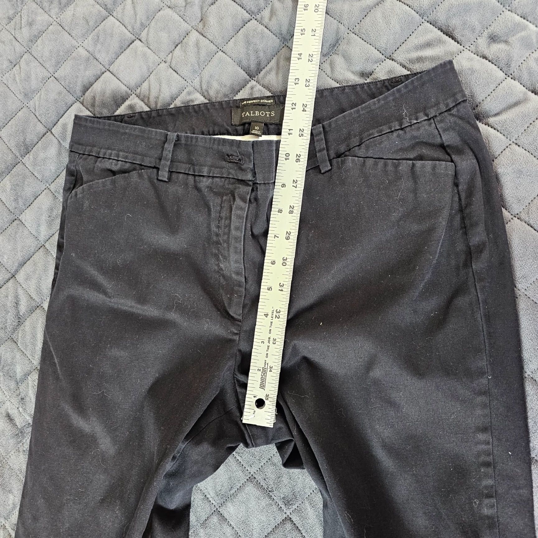 Talbots Talbots Black Cropped Pants Women's Size 10 Tapered Classic Fit Size 32" / US 10 / IT 46 - 6 Thumbnail