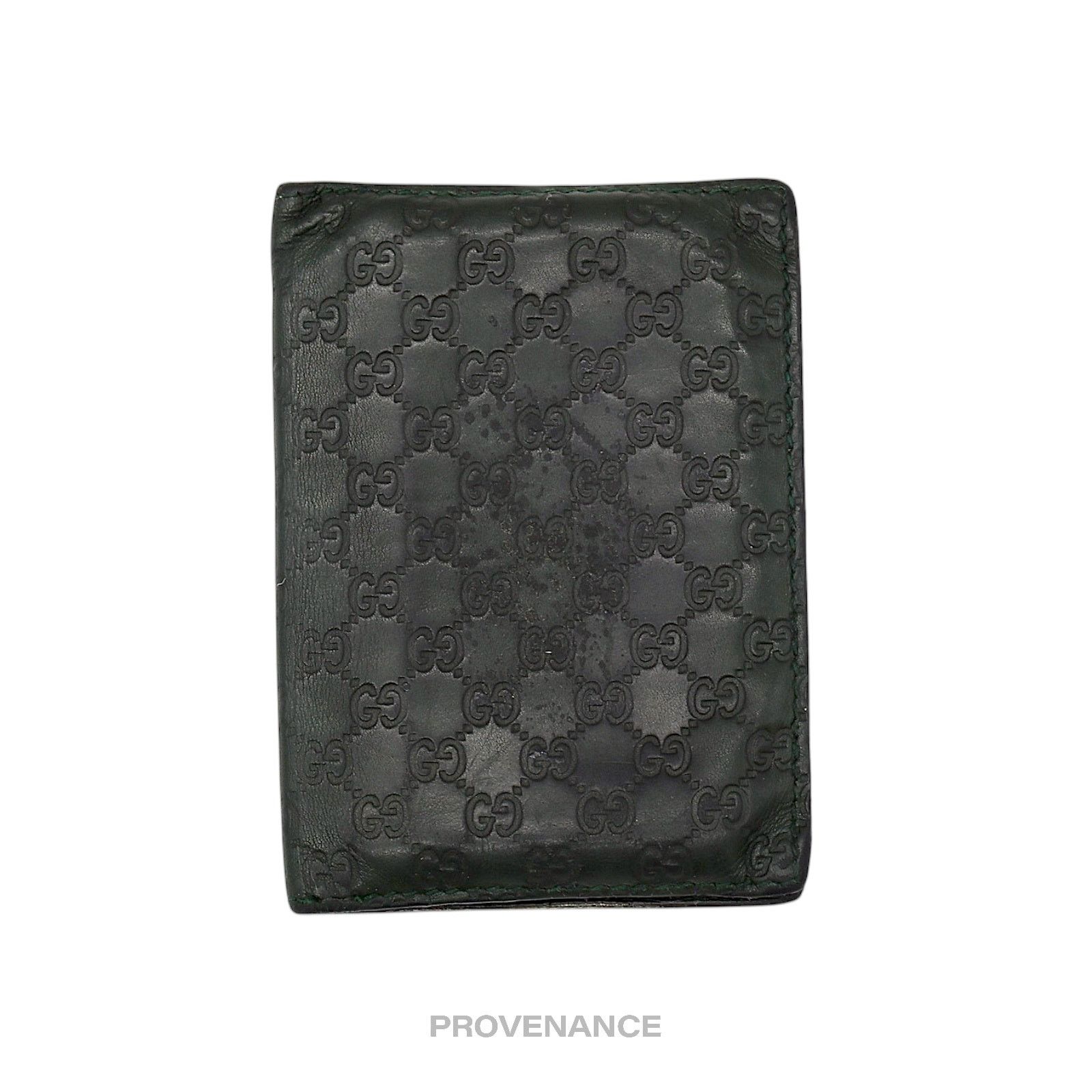 Gucci 🔴 Gucci Pocket Organizer ID Wallet - Green MicroGuccissima Size ONE SIZE - 1 Thumbnail