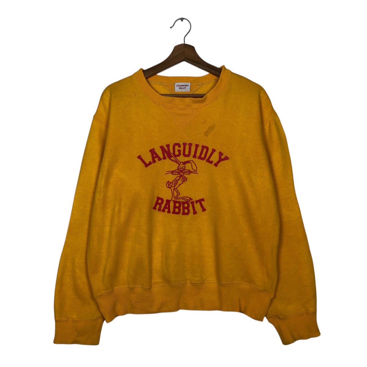 Japanese Brand × Vintage 📌Vintage Sweatshirt Languidly Rabbit Big Logo Animation Size US M / EU 48-50 / 2 - 2 Thumbnail