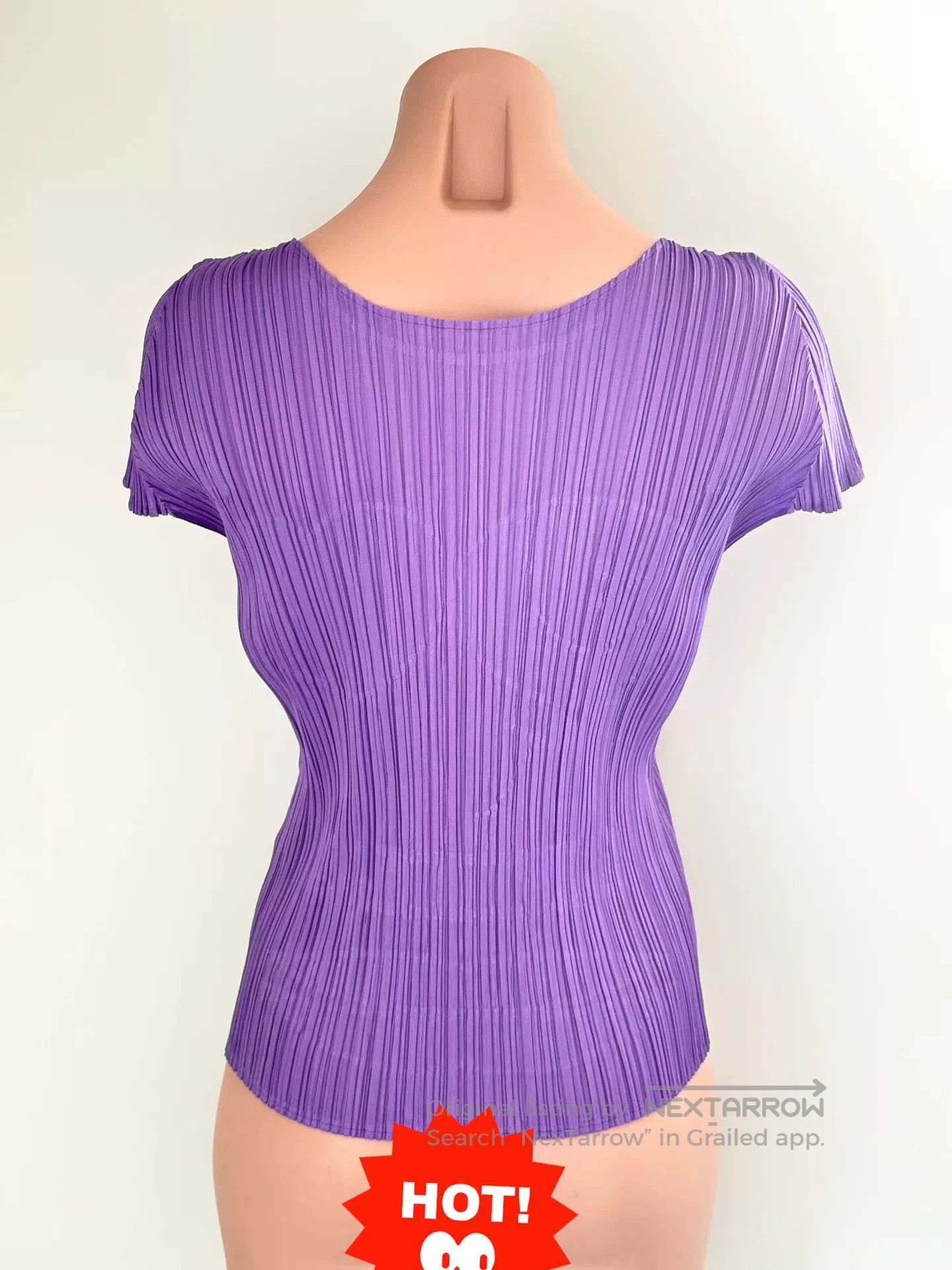 Issey Miyake Issey Miyake Pleats Please Purple T-Shirt. Size L / US 10 / IT 46 - 3 Thumbnail