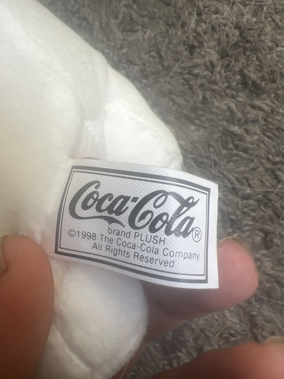 Coca Cola 1998 Coca-Cola Polar Bear In Drivers Cap And Bowtie Plush Size ONE SIZE - 6 Thumbnail