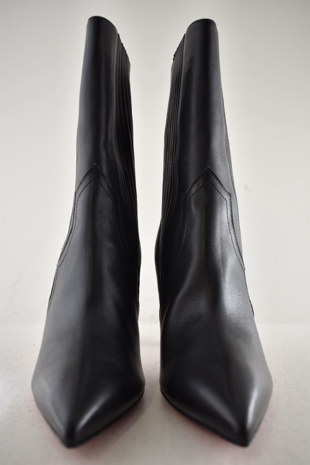 Christian Louboutin Santigag 85 Black Calf Leather Mid Calf Ankle Heel Boot 37 Size US 7 / IT 37 - 8 Thumbnail