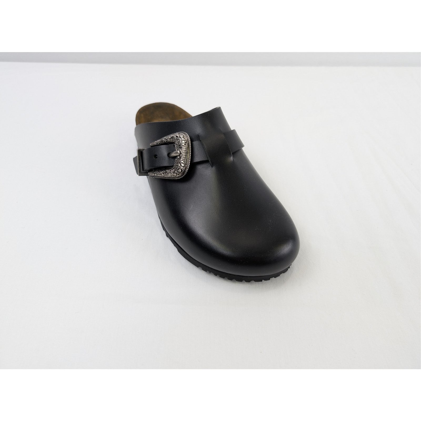 Saint Laurent Paris o1rshd1 Silver Buc San Holster Slipper Sandal in Nero Size US 10 / EU 43 - 3 Thumbnail