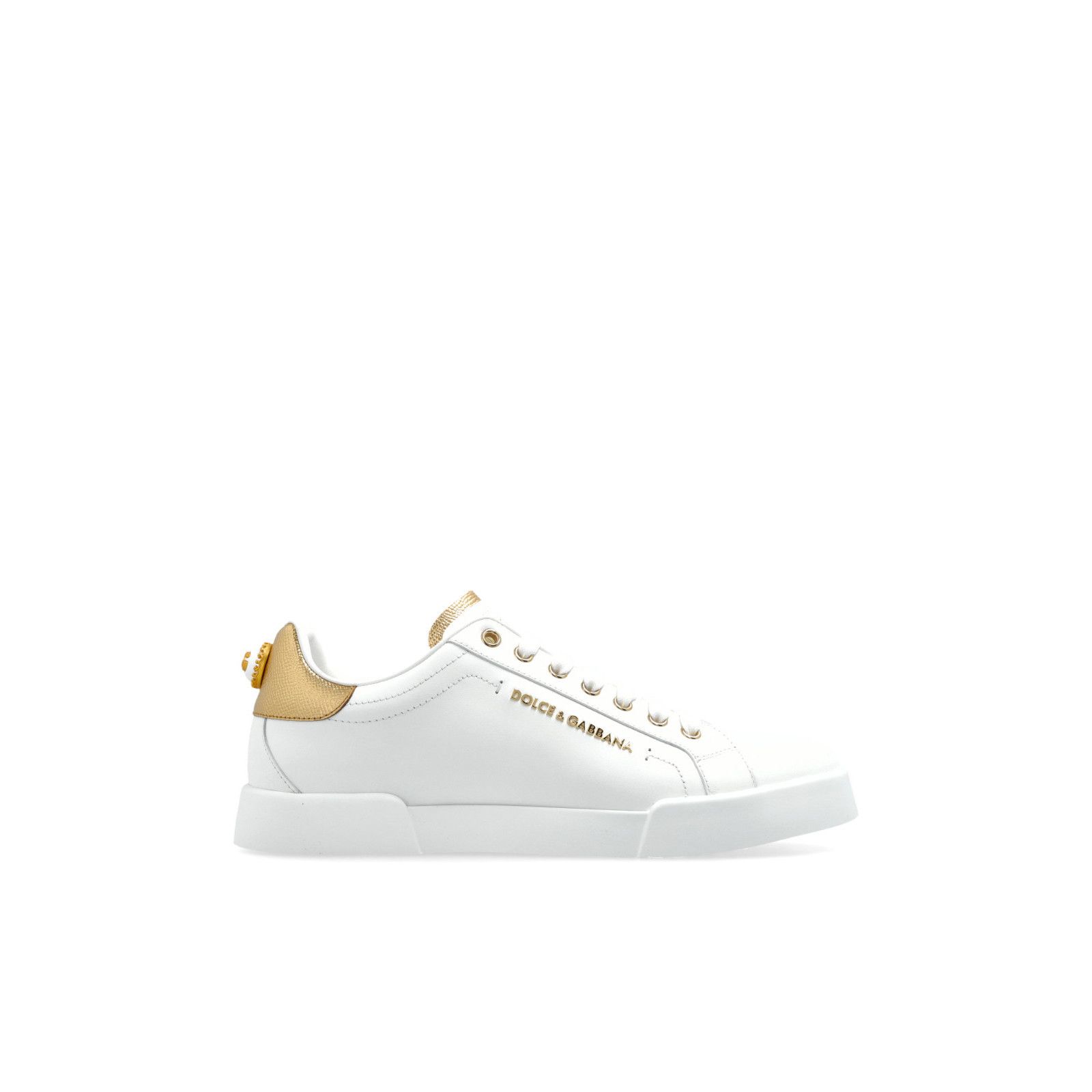 DOLCE&GABBANA Portofino White Leather Sports Sneakers New &