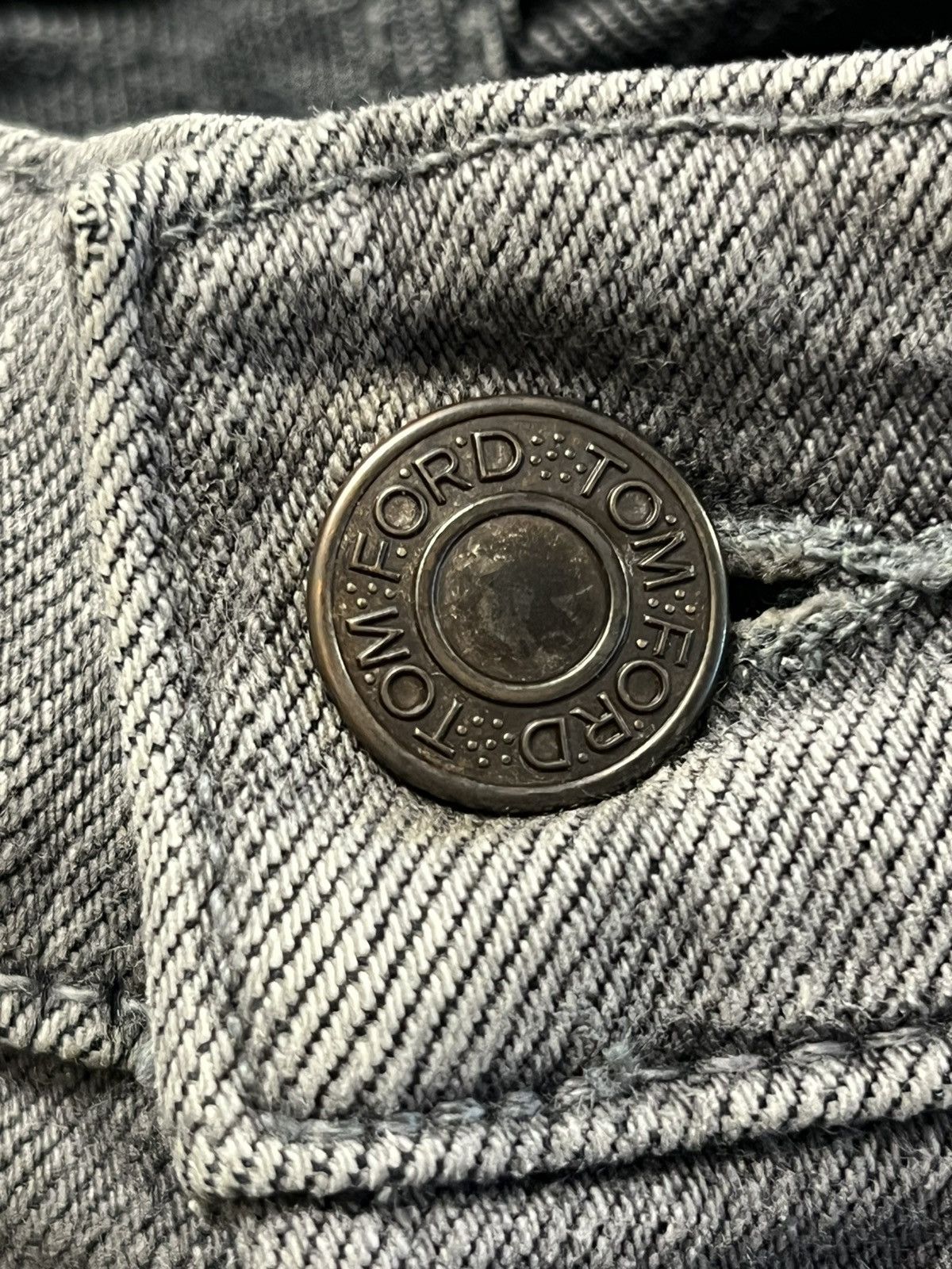 Tom Ford Grey wash selvedge denim slim fit Size US 31 - 7 Thumbnail