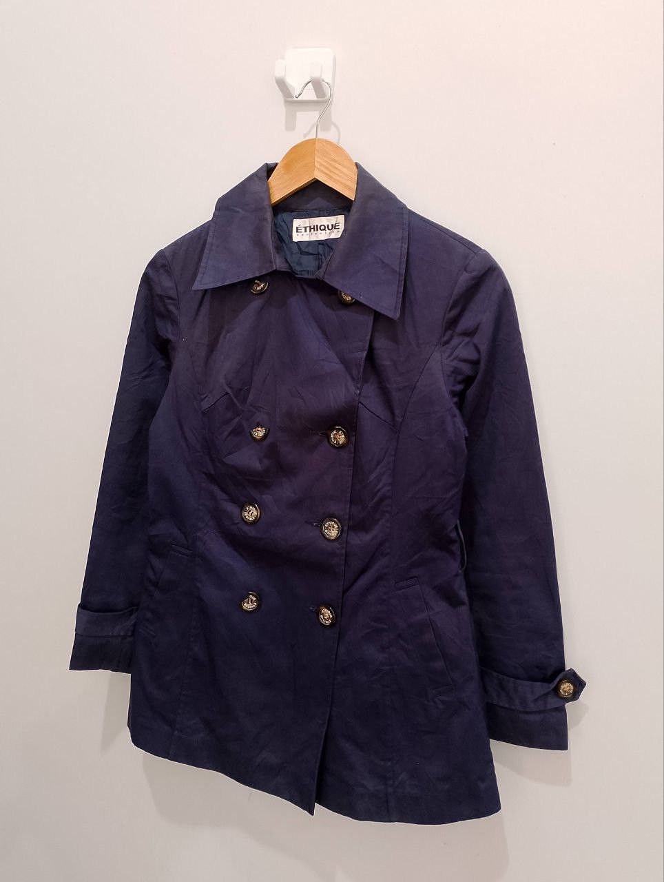 Japanese Brand ETHIQUE CONFECTION Double Breasted Trench Coats Size M / US 6-8 / IT 42-44 - 3 Thumbnail