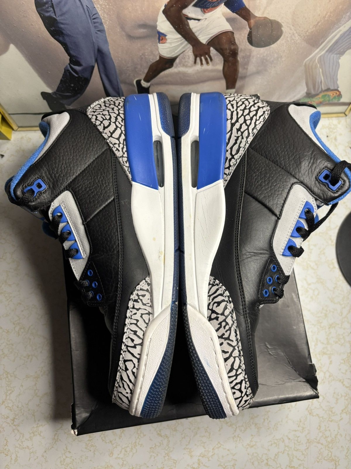 Jordan Brand Jordan Retro 3 ‘sport blue’ Size US 12 / EU 45 - 3 Thumbnail