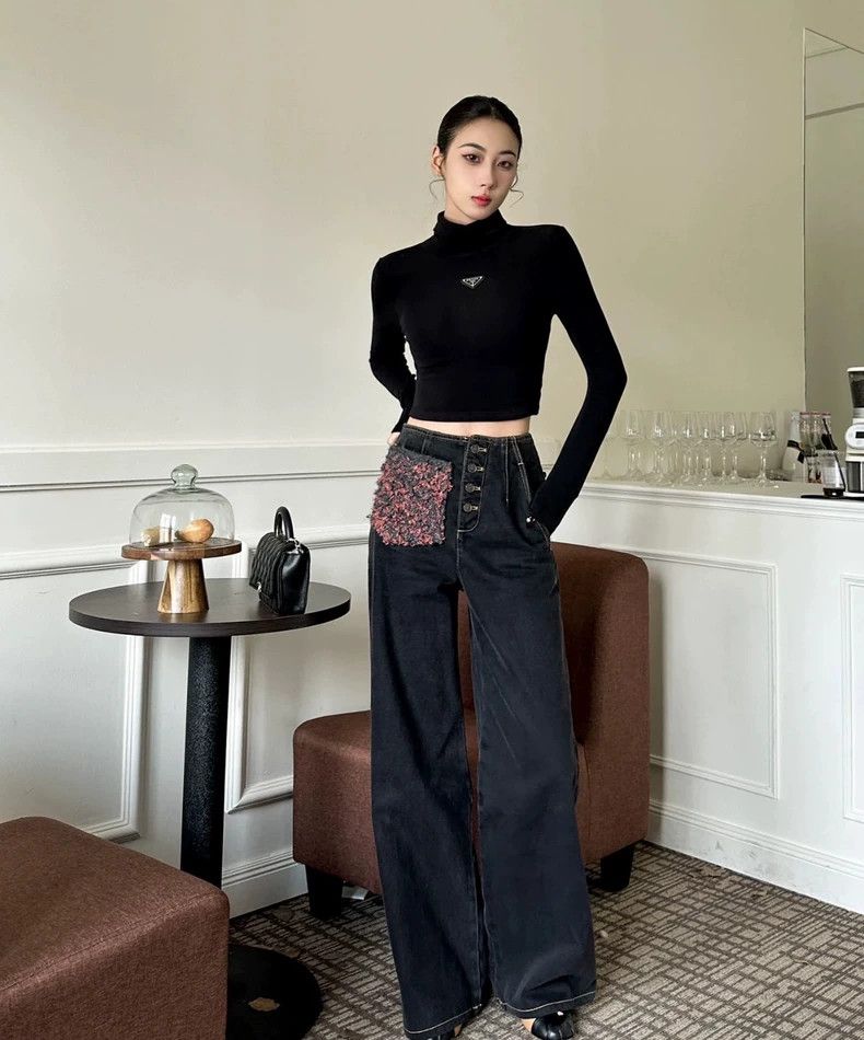 Chanel Chanel Handmade workshop series wide-leg jeans Size 26" / US 2 / IT 38 - 6 Thumbnail
