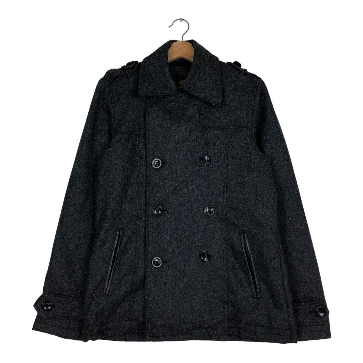 Japanese Brand 🔥VINTAGE BIKER JACKET WOOL DOUBLE COLLAR UNITED SPORTS UNION Size US L / EU 52-54 / 3 - 1 Thumbnail