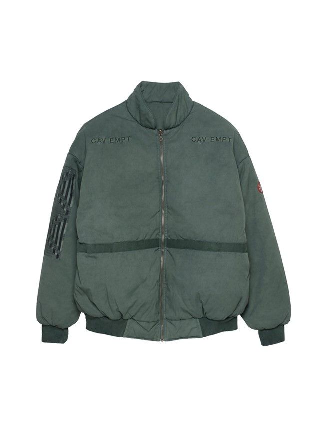 image of Cav Empt Overdye Rev Zip Bomber Jacket in Army Green, Men's (Size Medium)