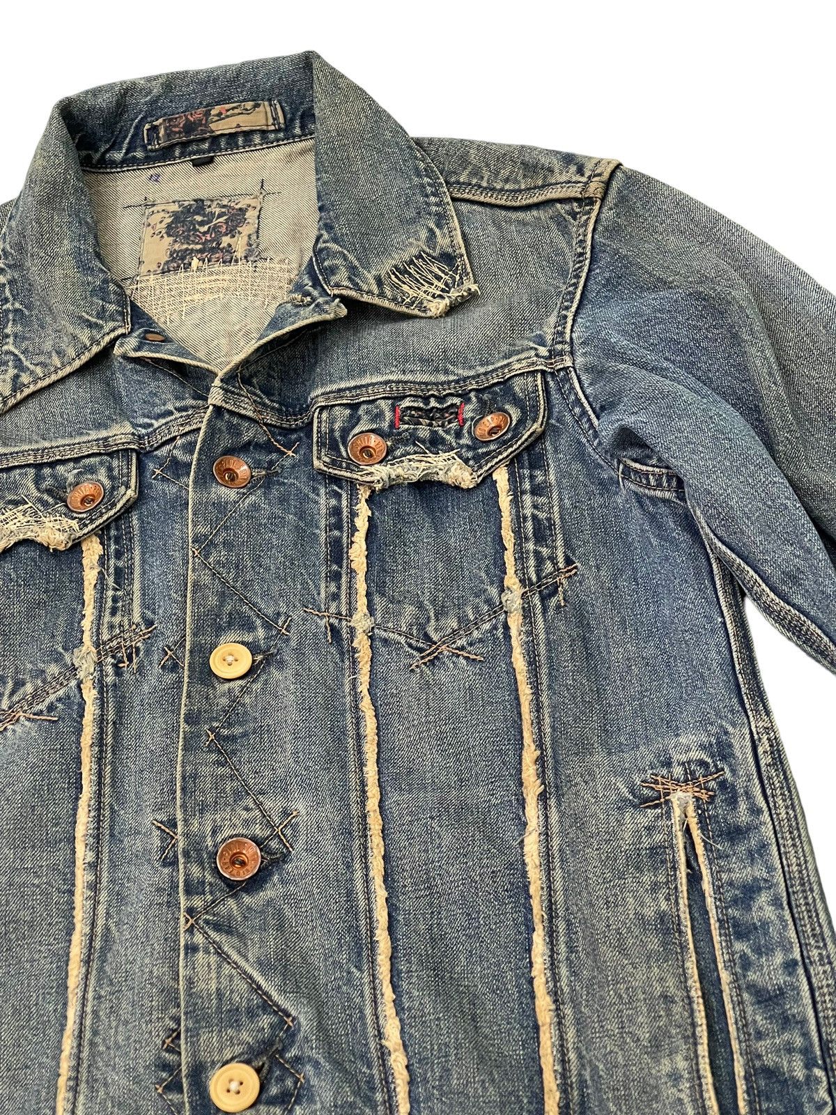 Paul Smith Distress Denim Jacket Paul Smith Red Ear Japan 5🟩5 Size US S / EU 44-46 / 1 - 8 Thumbnail